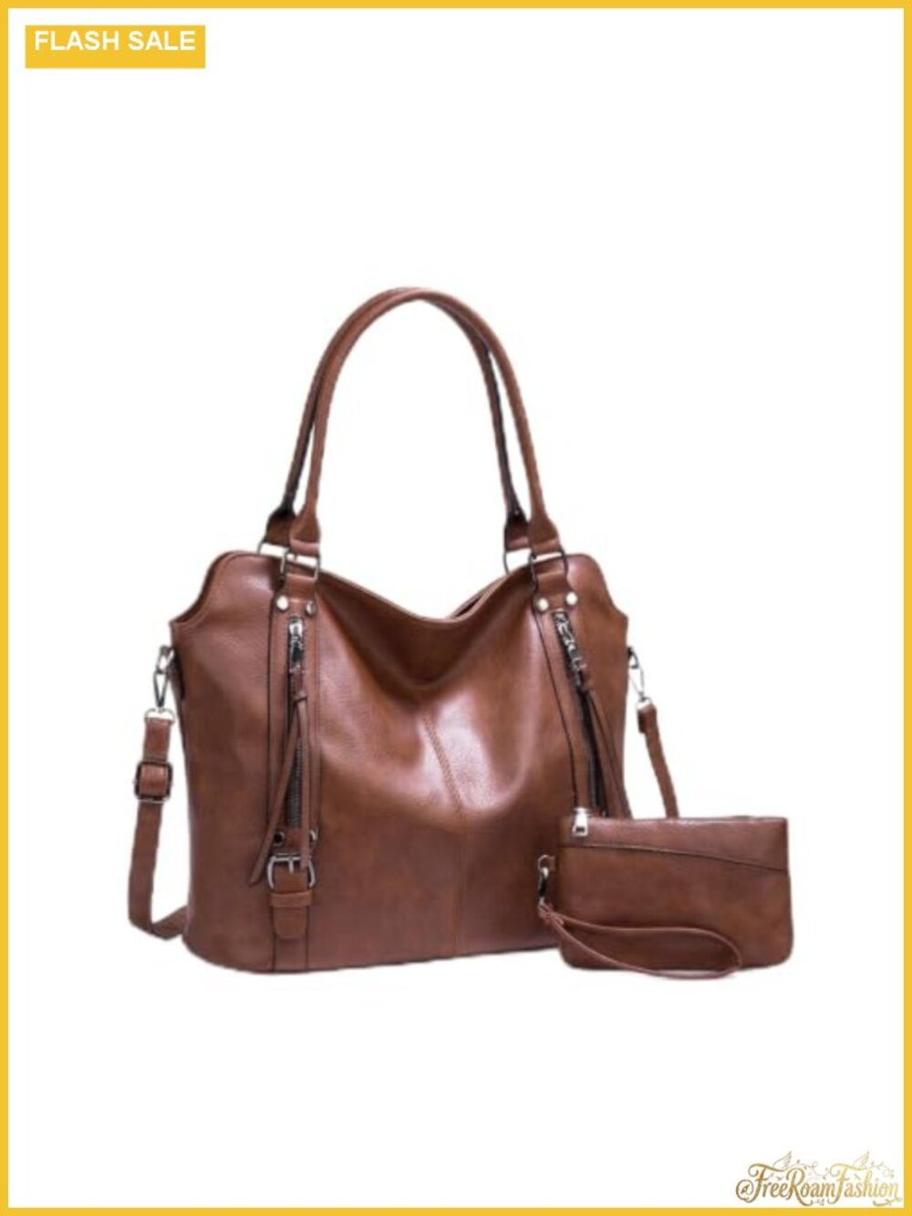 Faux Leather Hobo Shoulder Bag Crossbody Purse Set for Women